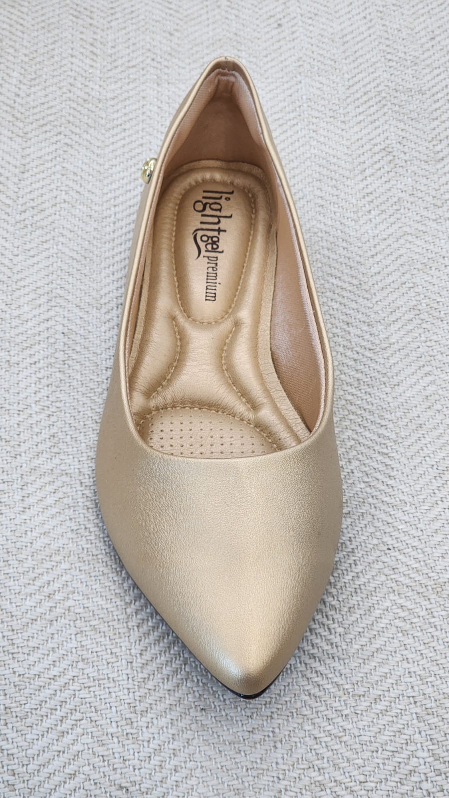 Bailarinas doradas en punta con plantilla acolchada Light Gel